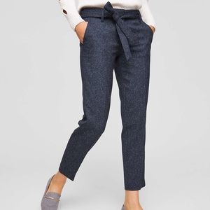 NWT Loft Slim Tweed Tie Waist Pants Size 10